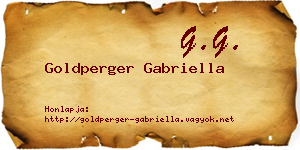 Goldperger Gabriella névjegykártya